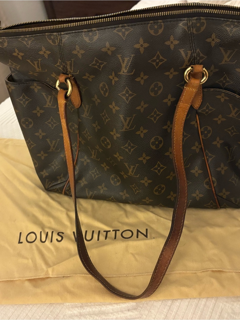 Louis Vuitton Monogram Brown and Tan Canvas Tote